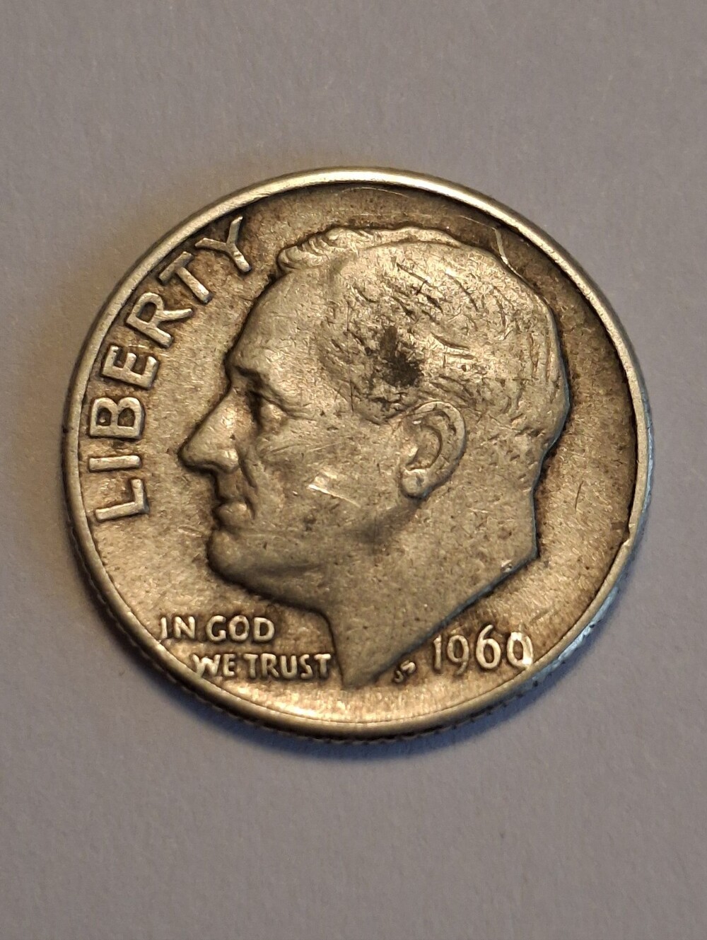1960 Denver Minted Roosevelt Dime 90% Silver